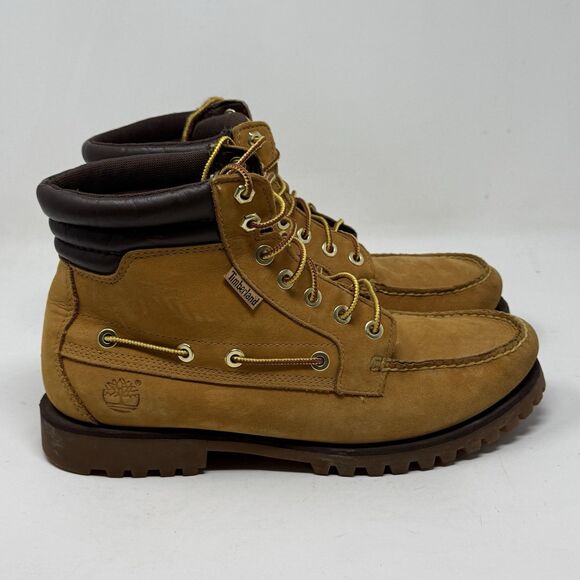 Timberland Oakwell 7 Eye Moc Toe Boots Mens 10 M Brown Nubuck Leather Lug Shoes main image 6